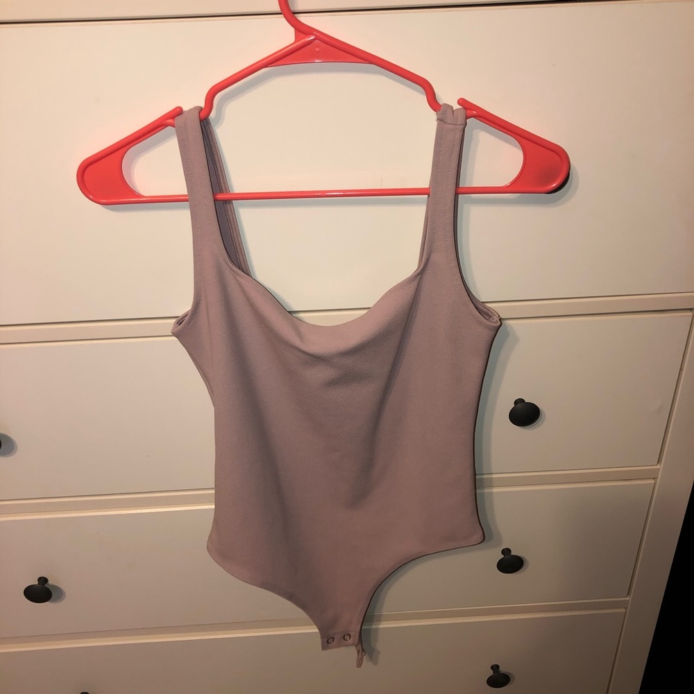Pale purple body suit